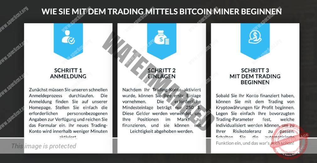 Bitcoin Miner - die Anmeldung 